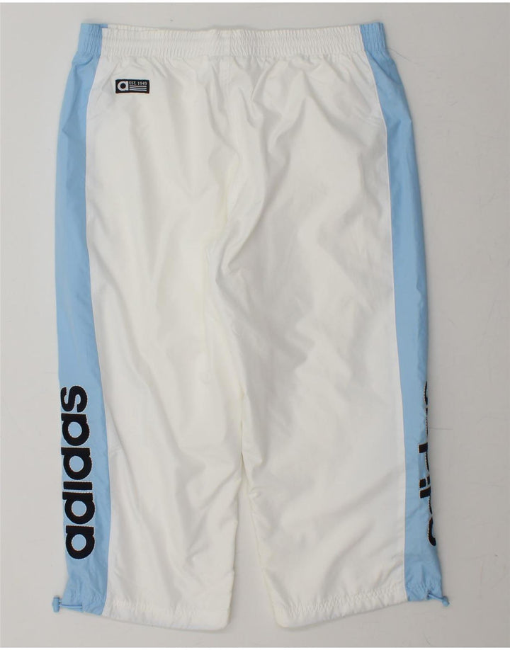 ADIDAS Mens Graphic Capri Tracksuit Trousers Small  White Colourblock Vintage Adidas and Second-Hand Adidas from Messina Hembry 