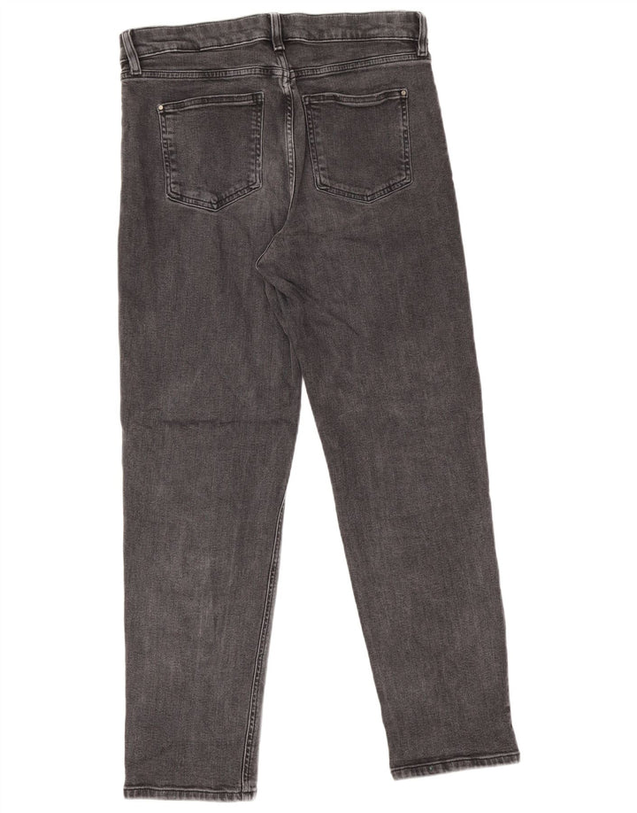 Jeans dritti Boyfriend da donna Marks & Spencer UK 12 medio W32 L28 grigio