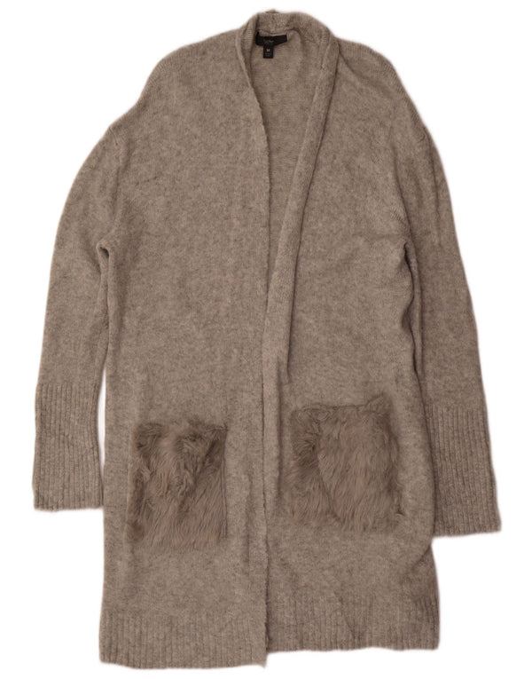 MOSSIMO Maglione cardigan aperto lungo oversize da donna UK 14 Grigio medio