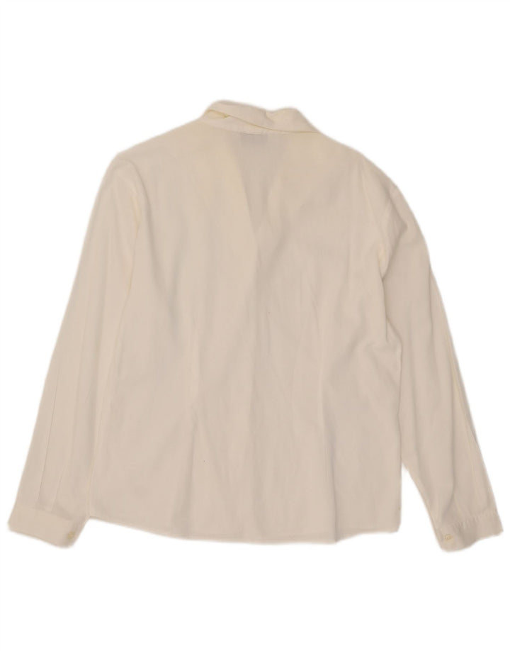 Camicia vintage da donna UK 16 grande bianca