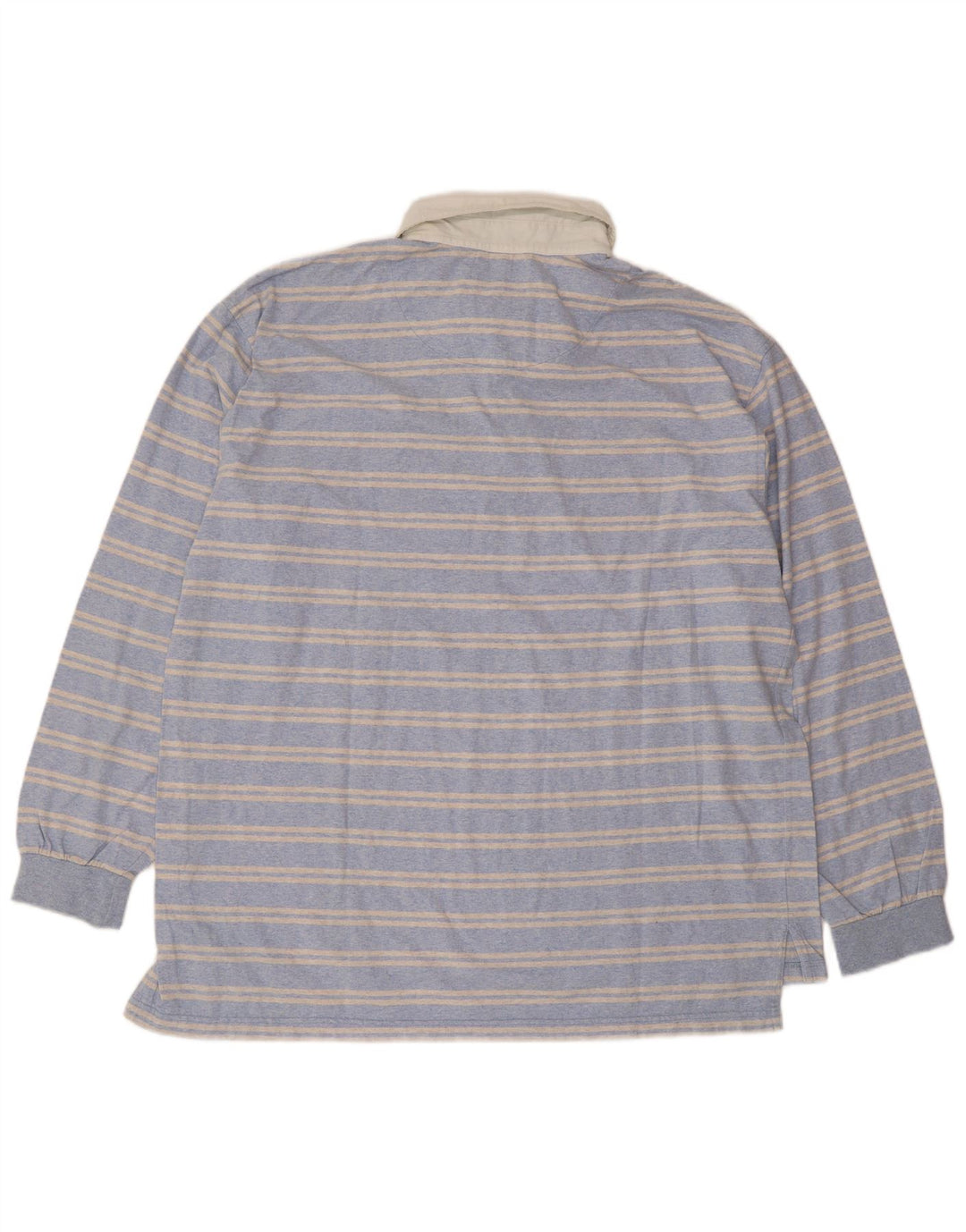 Polo da uomo a maniche lunghe Slam 2XL in cotone a righe blu