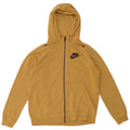 Felpa con cappuccio e zip Nike da uomo in cotone giallo medio