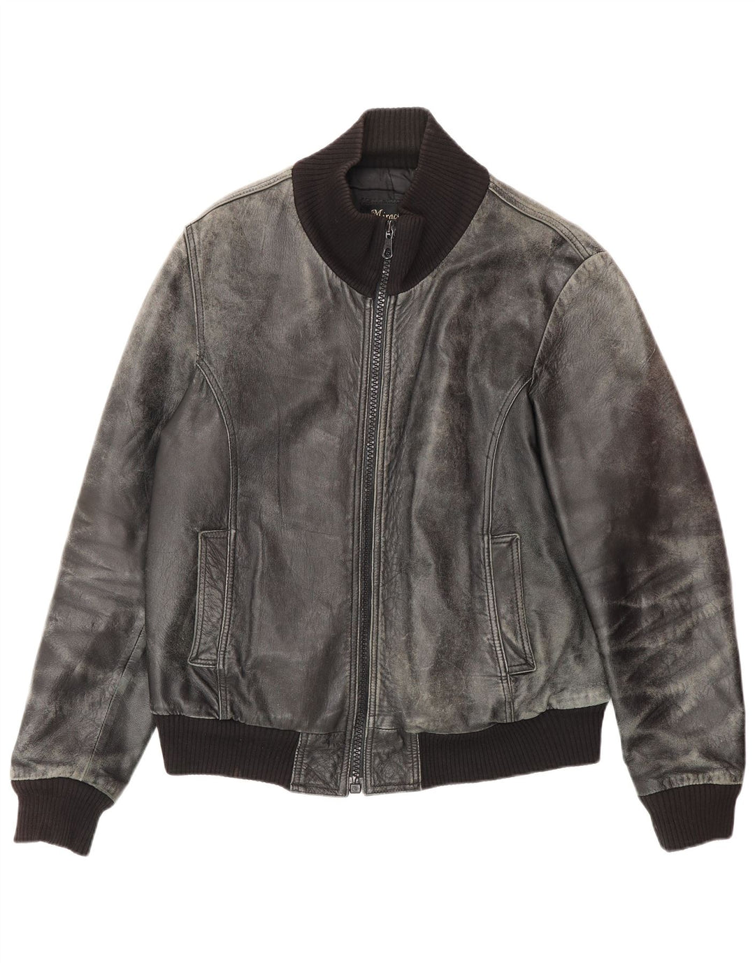 Giacca in pelle vintage da uomo UK 38 in pelle nera media