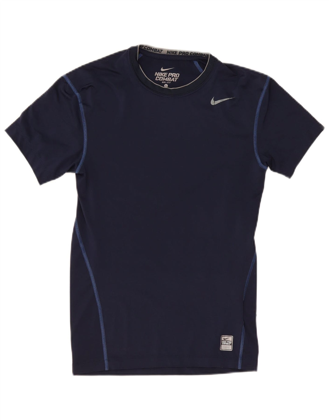 T-shirt Nike Pro Combat da uomo, grande, in poliestere blu navy