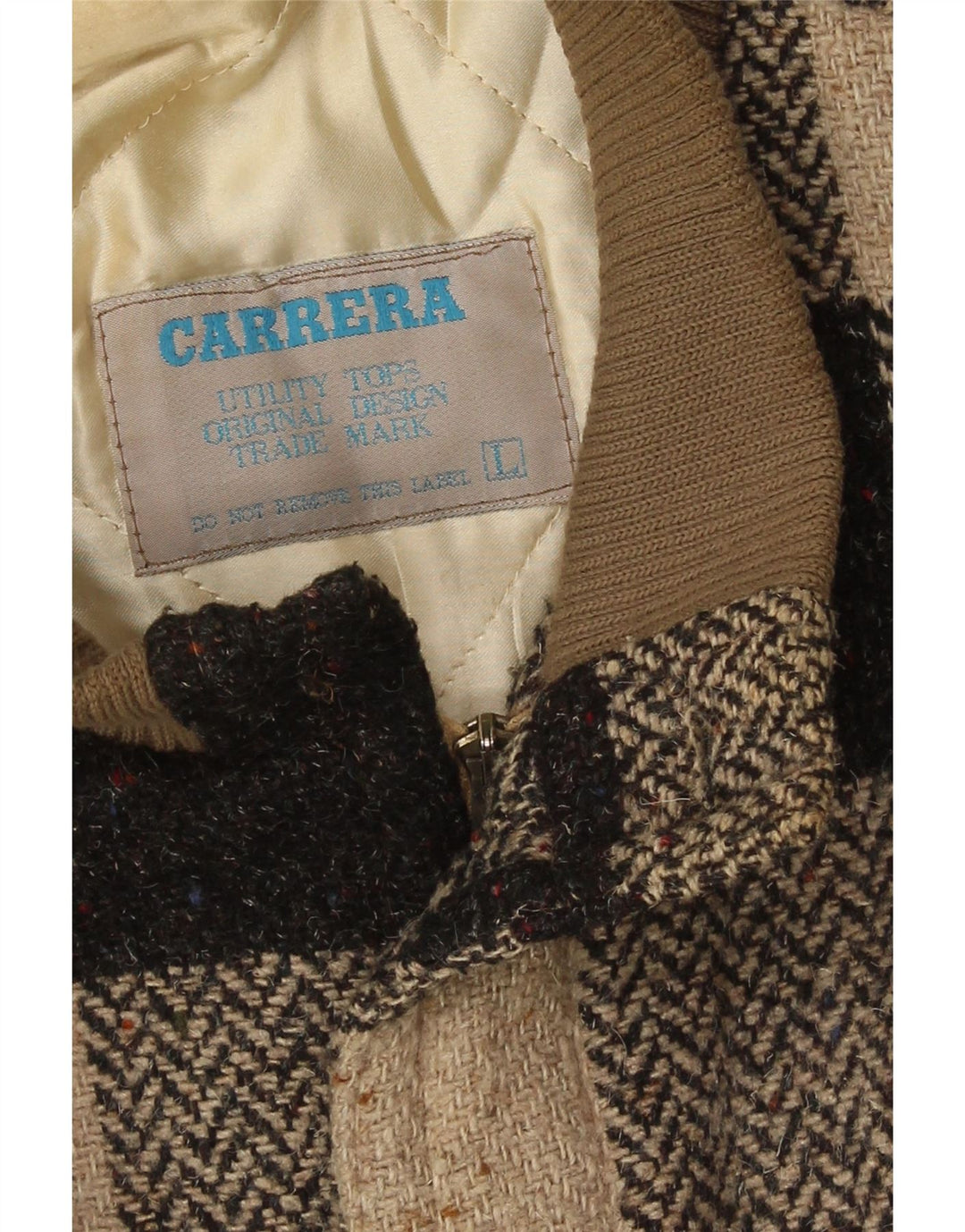 Giubbotto bomber militare da uomo Carrera UK 40 Large Brown Gingham