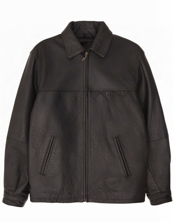 Allison Wingate Mens Leather Jacket IT 50 Large Black