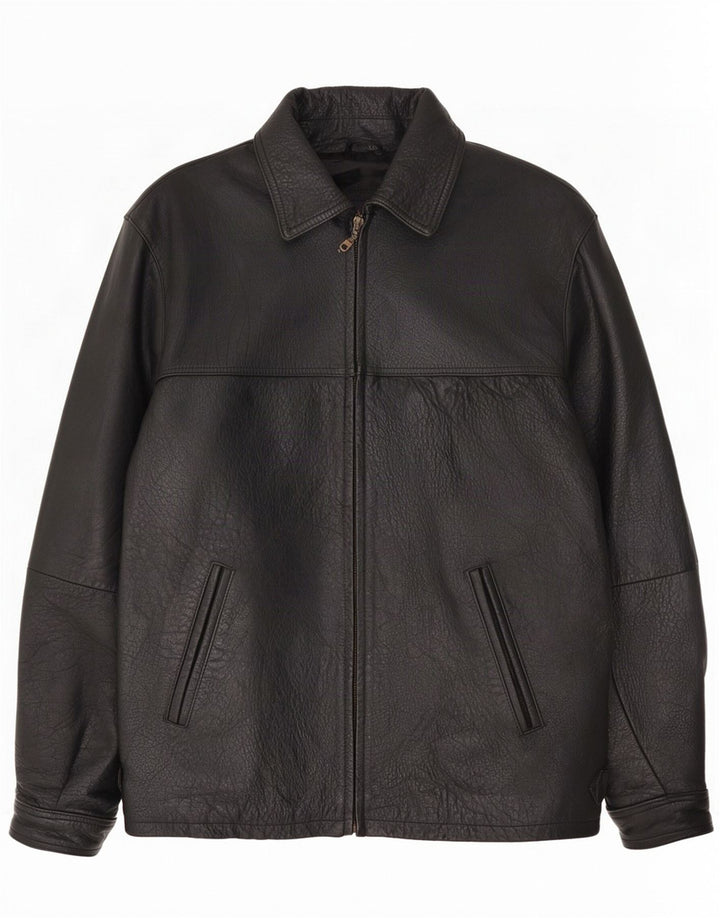 Giacca in pelle da uomo Allison Wingate IT 50 Large Nera