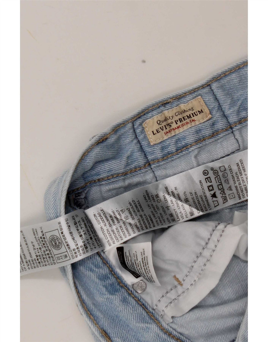 Jeans dritti XL da donna Levi's W23 L29 cotone blu
