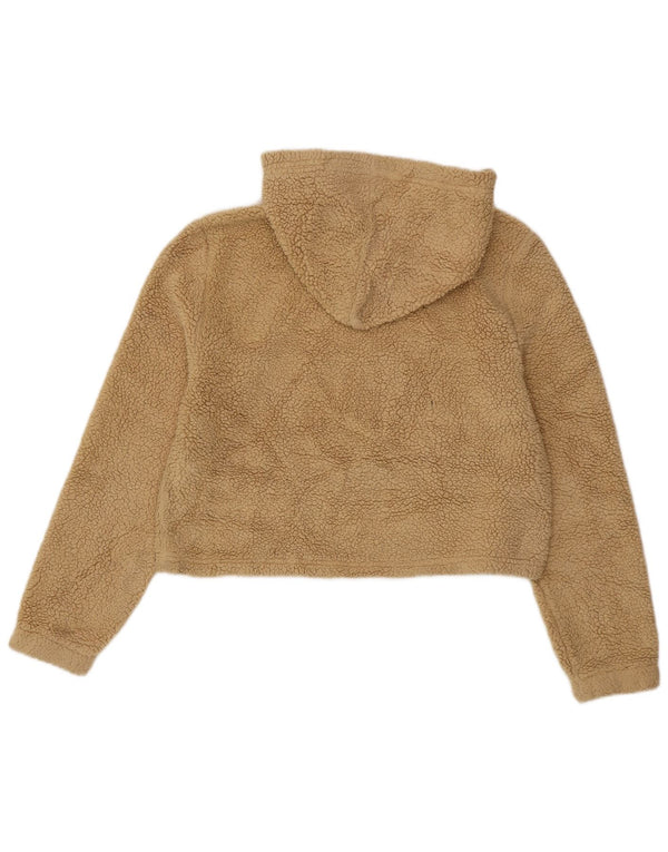 Maglione con cappuccio in pile oversize da donna Fila UK 10 Small Beige Poliestere