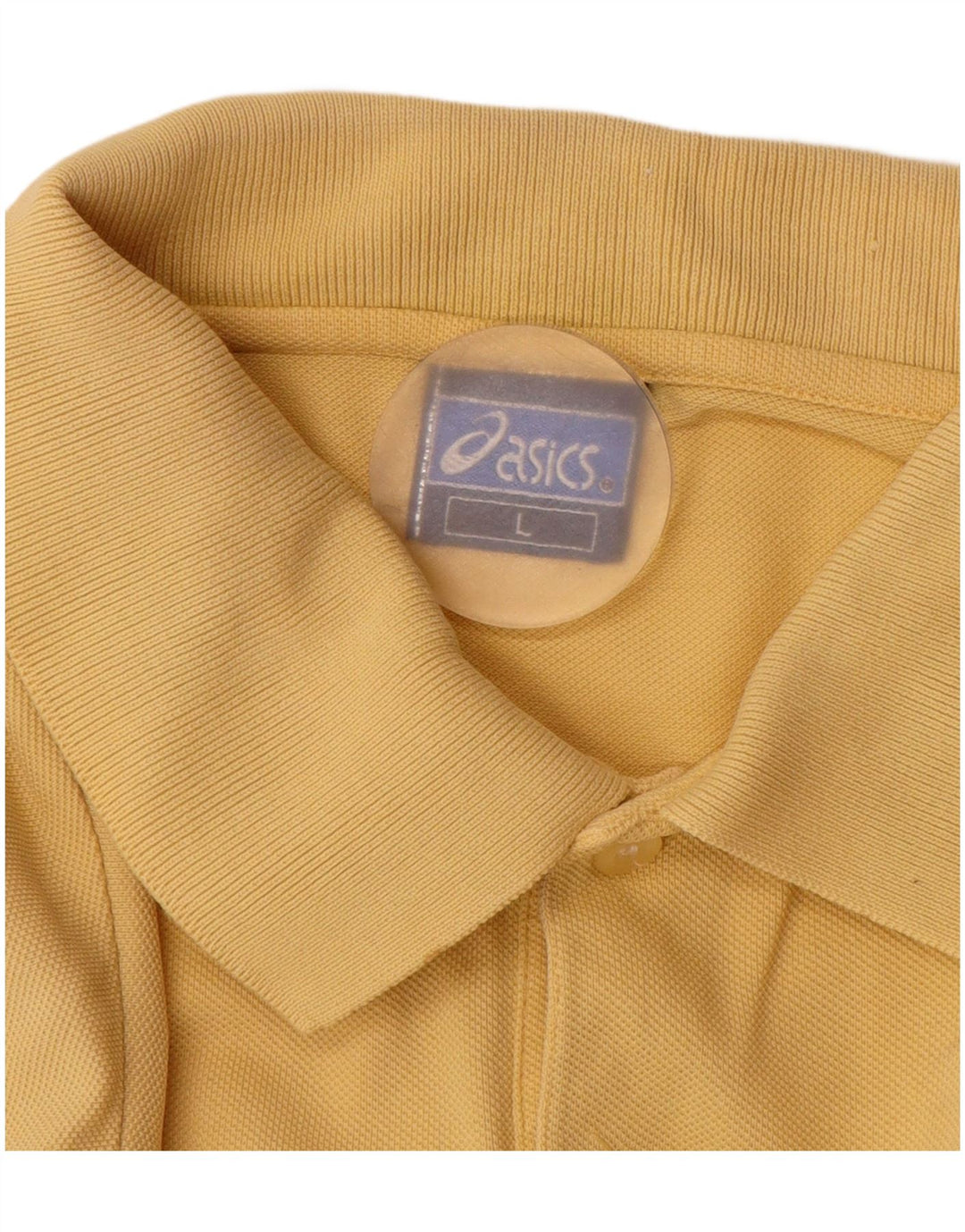 Polo Asics Uomo Large in cotone giallo