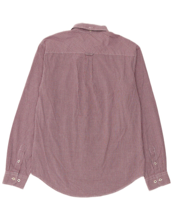 Camicia da uomo Ben Sherman in cotone a quadri rossi medi