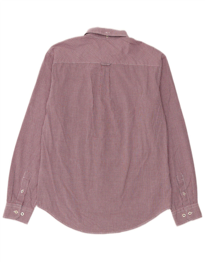 Camicia da uomo Ben Sherman in cotone a quadri rossi medi