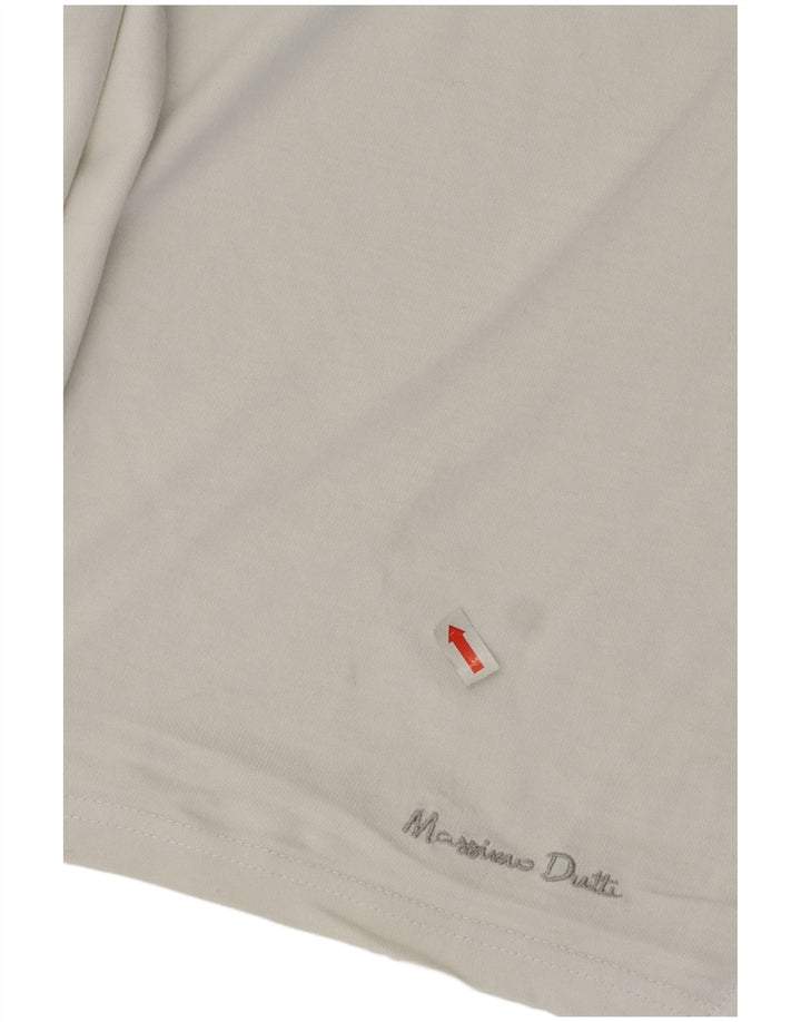 T-shirt da uomo Massimo Dutti Top grande bianco sporco