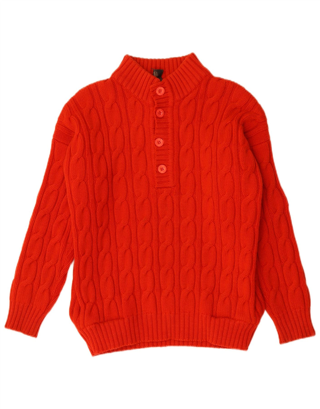 Marina Yachting Maglione da uomo con collo a bottoni UK 42 Grande lana rossa