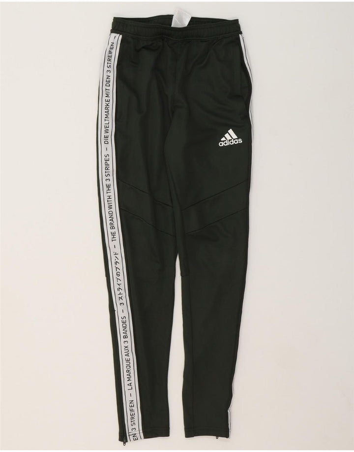 ADIDAS Mens Graphic Tracksuit Trousers Joggers XS Green Polyester Vintage Adidas and Second-Hand Adidas from Messina Hembry 