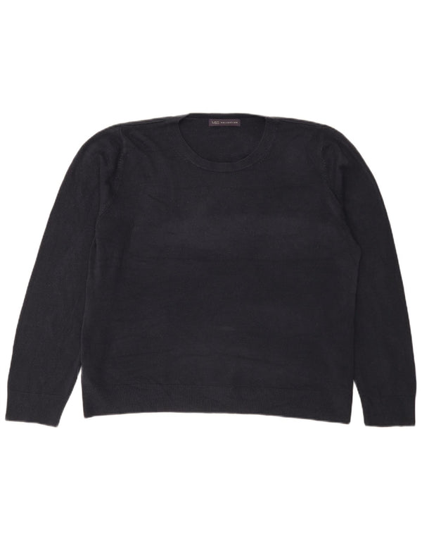 Maglione maglione girocollo da donna Marks & Spencer UK 20 2XL Acrilico blu navy