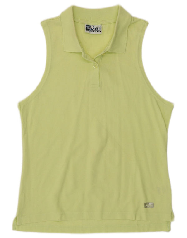 Polo senza maniche da donna Asics UK 18 XL cotone verde