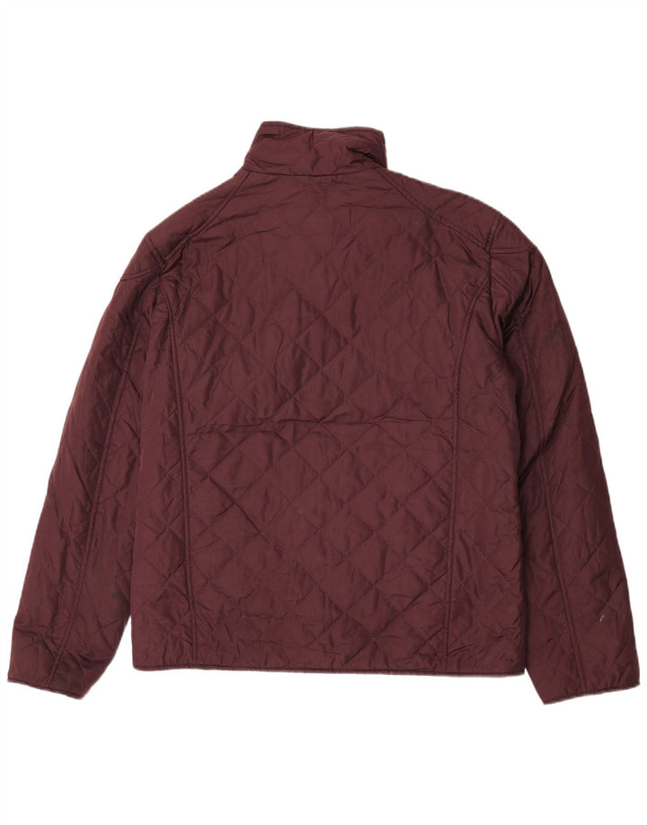 Giacca trapuntata da uomo Zara UK 40 grande poliestere bordeaux