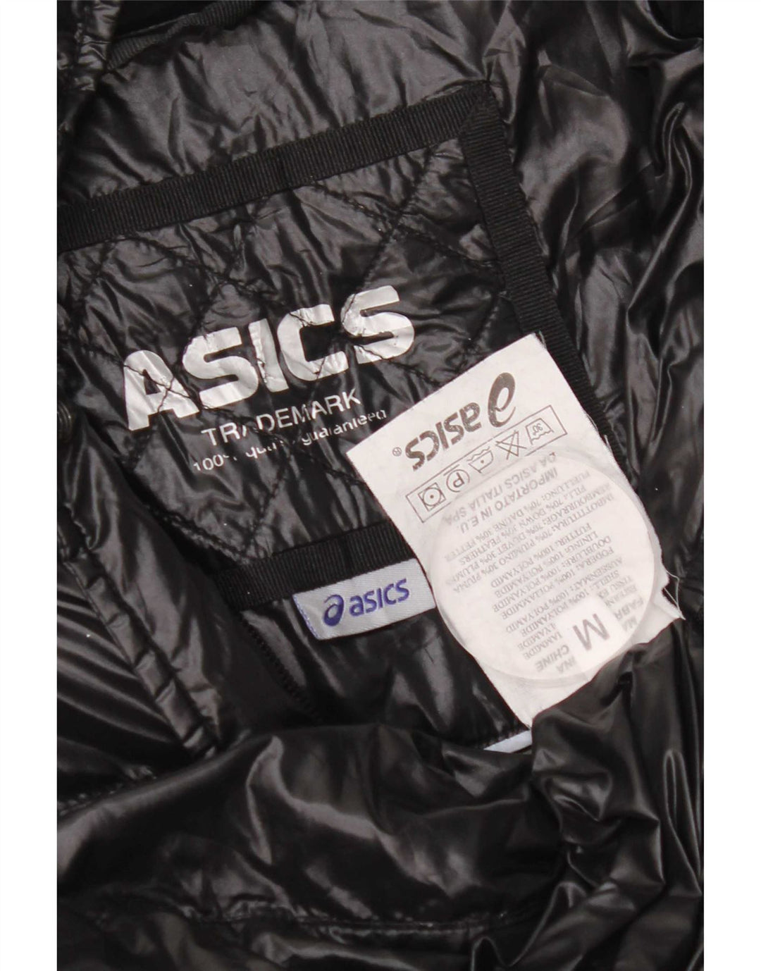 Cappotto imbottito da donna Asics UK 14 nylon nero medio