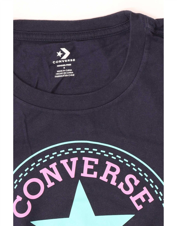 T-shirt grafica da uomo Converse Top Small Blu Navy