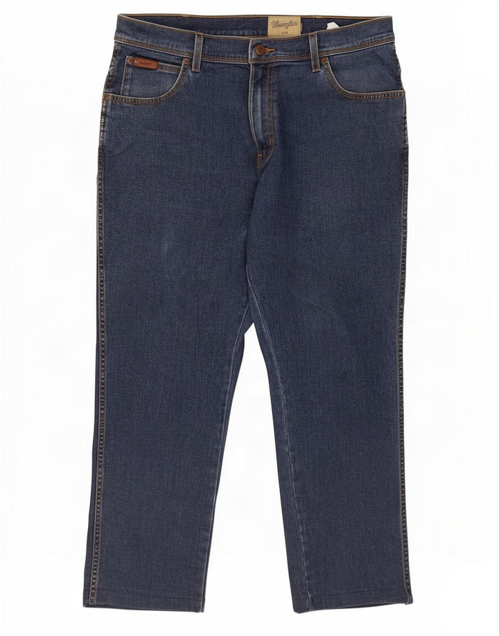 Jeans dritti elasticizzati Texas da uomo Wrangler W36 L26 cotone blu