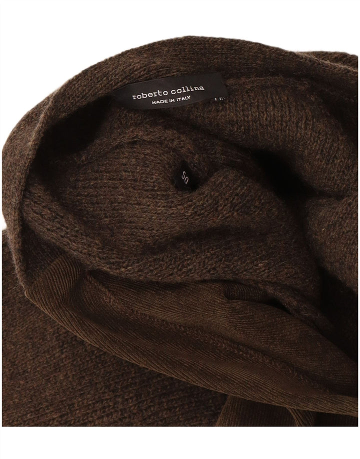 Maglione Cardigan Uomo Roberto Collina IT 50 Lana Marrone Medio