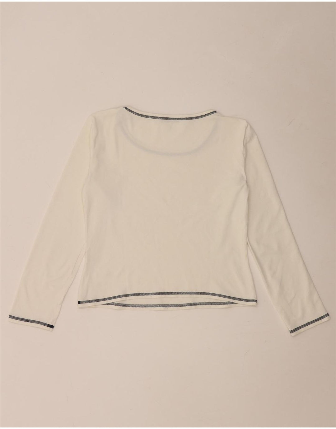 Top corto da donna i Blues a maniche lunghe UK 14 grande bianco