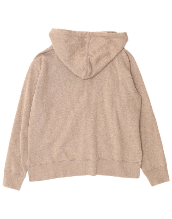 Polo Ralph Lauren Maglione con cappuccio e zip da donna UK 14 Grigio medio chiazzato
