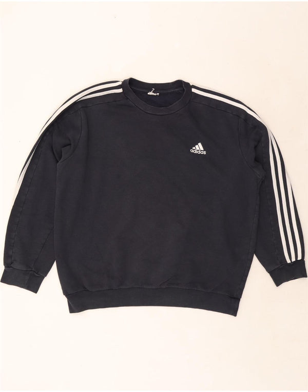 Felpa da uomo ADIDAS maglione XL blu navy