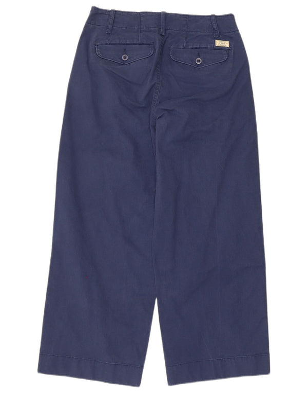 Pantaloni chino a gamba larga da donna Polo Ralph Lauren US 0 XS W28 L24 Blu