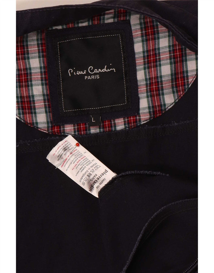 Giacca bomber da uomo Pierre Cardin UK 40 grande cotone blu navy