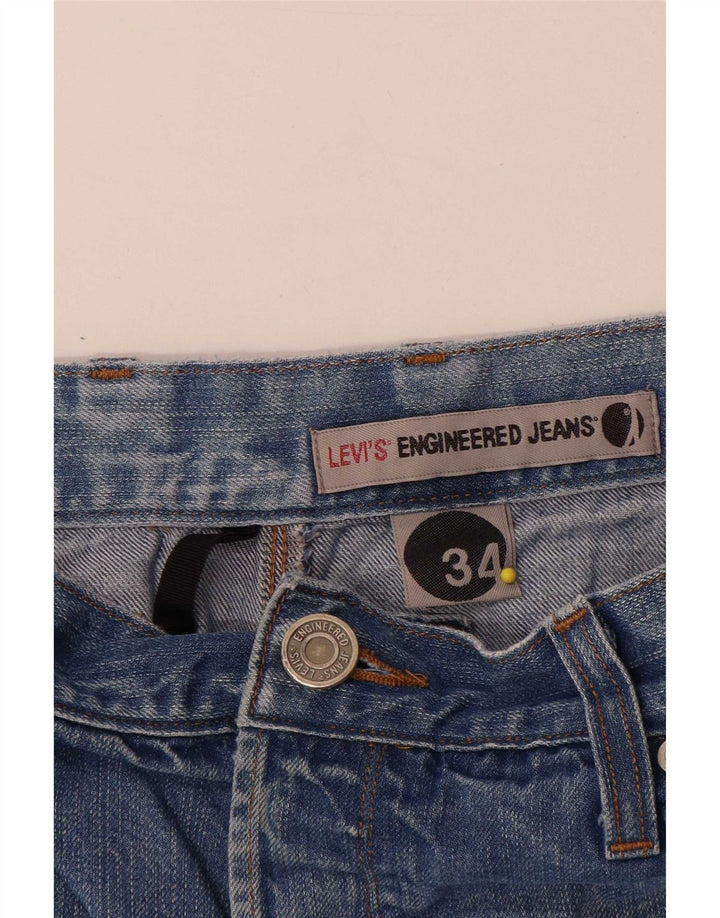 Pantaloncini di jeans da uomo Levi's W34 Large in cotone blu