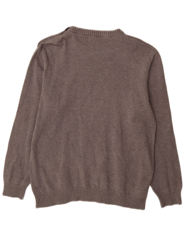 Maglione maglione con scollo a barca da uomo Jack & Jones 2XL cotone grigio