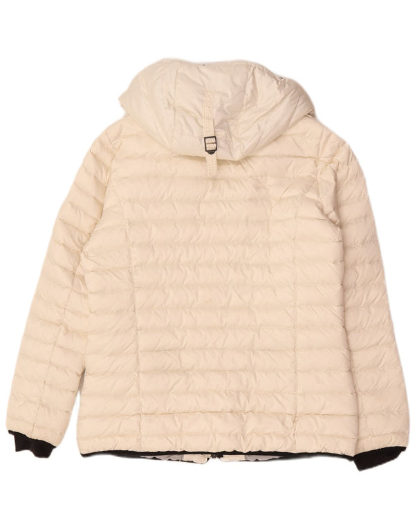 Giacca imbottita con cappuccio da donna Napapijri UK 18 XL bianco sporco in poliammide