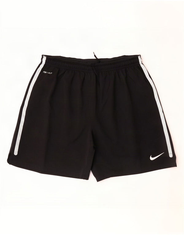 Pantaloncini sportivi Nike Dri Fit da uomo, grandi, in poliestere nero