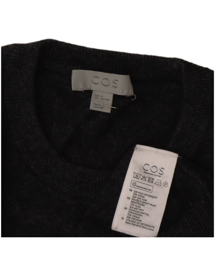 Maglione girocollo da uomo Cos in lana grigio medio