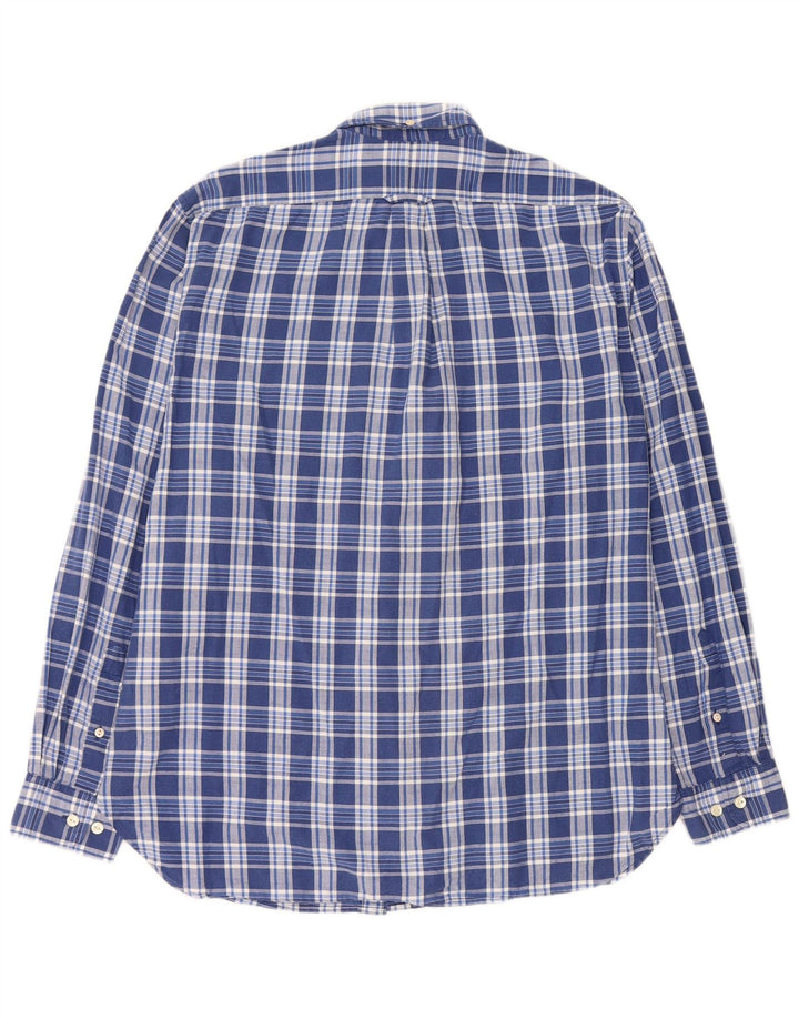 GANT Camicia da uomo vestibilità regolare in cotone a quadri blu medio