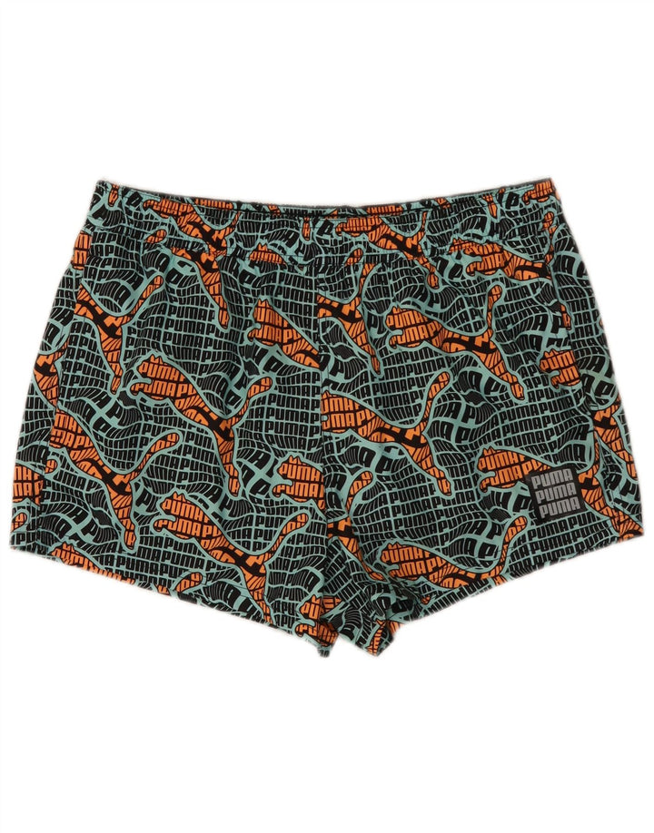 Pantaloncini da bagno grafici da uomo Puma grandi in poliestere multicolore