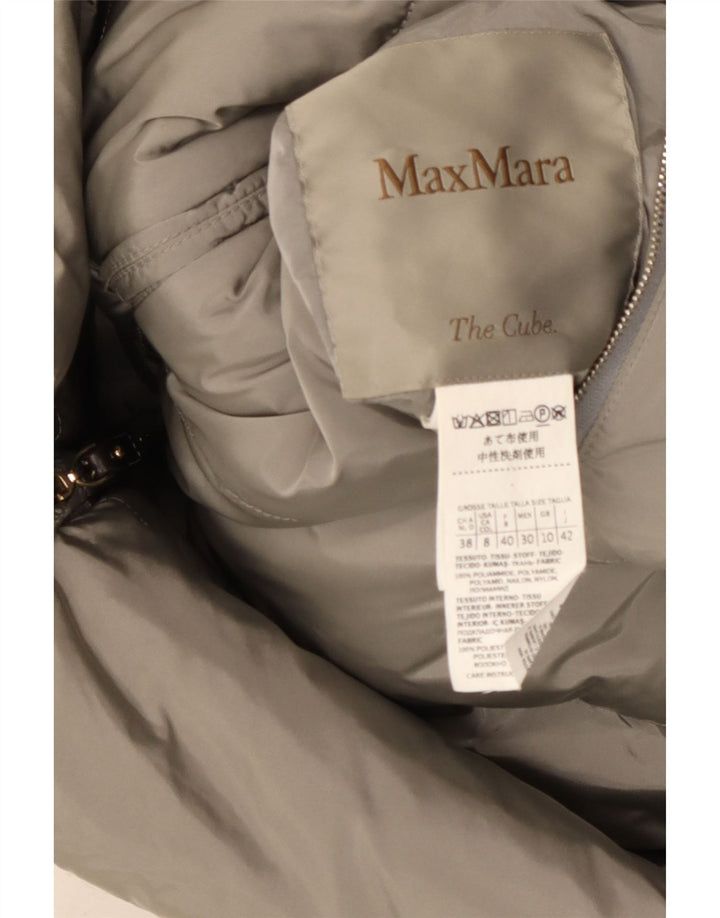 Cappotto imbottito reversibile con cappuccio da donna Max Mara UK 10 Small Beige Poliammide