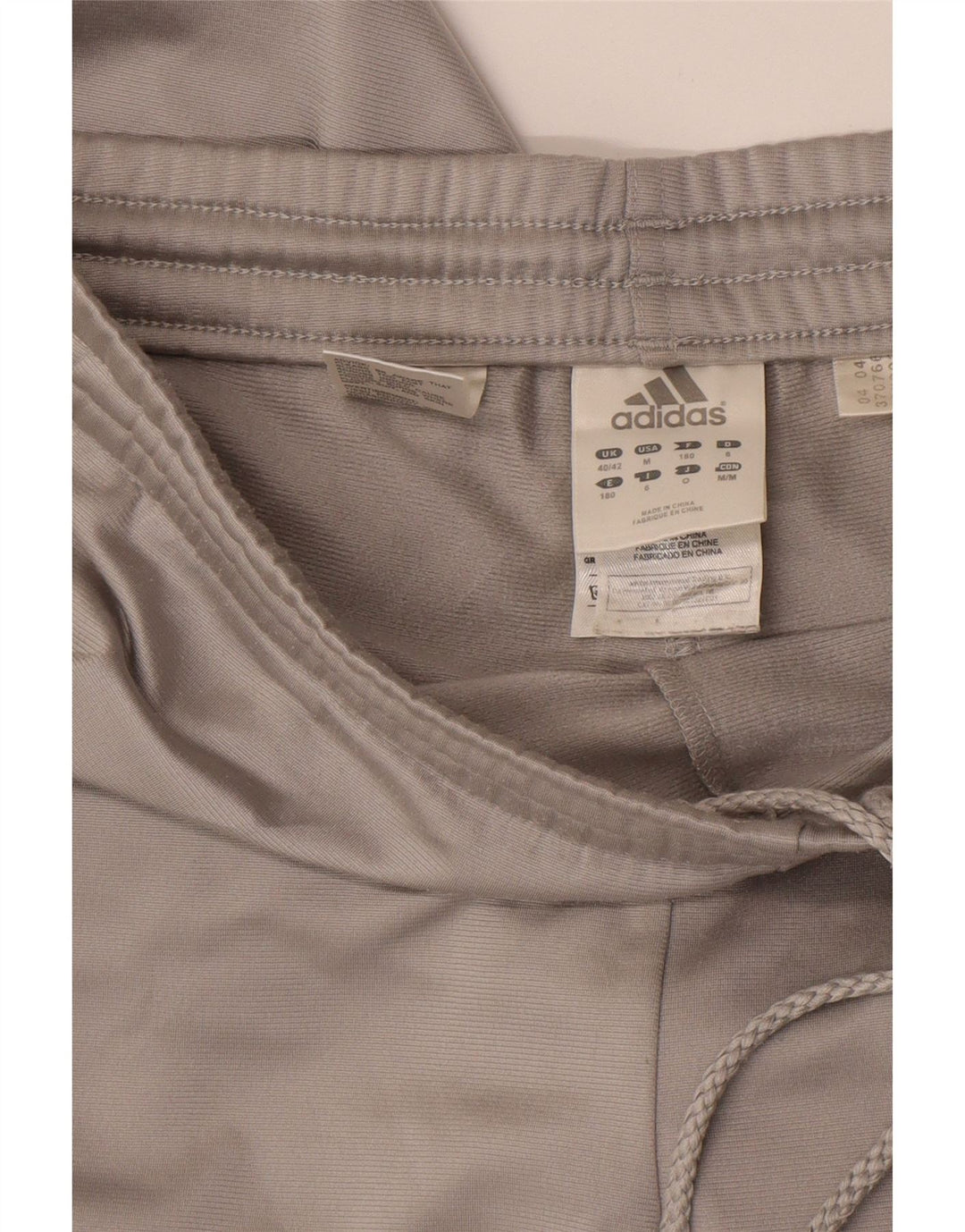 Pantaloni da tuta da uomo Adidas UK 40/42 Poliestere grigio medio