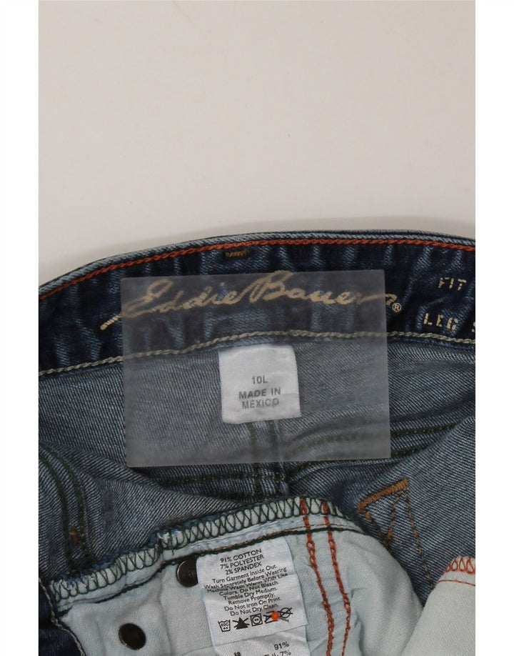 Jeans bootcut curvy da donna EDDIE BAUER US 10 Large W32 L35 cotone blu
