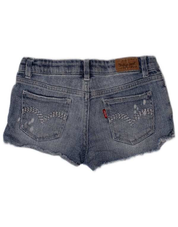 Pantaloncini di jeans per ragazze LEVI'S 7-8 anni W24 Blu Ramie