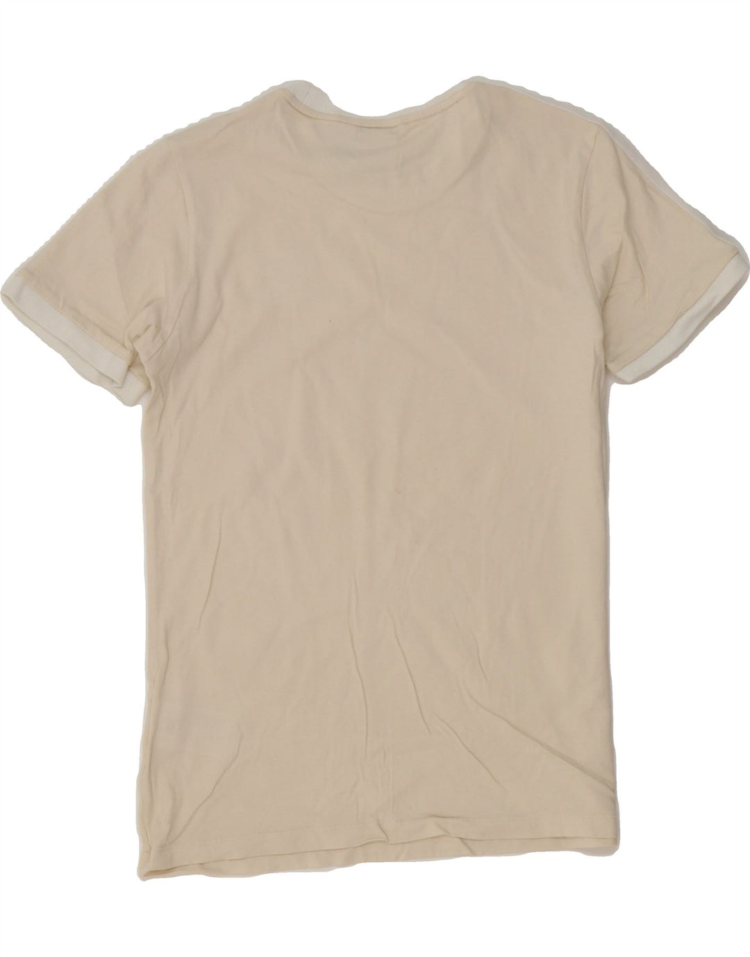 ADIDAS Womens T-Shirt Top UK 12 Medium  Beige Cotton Vintage Adidas and Second-Hand Adidas from Messina Hembry 