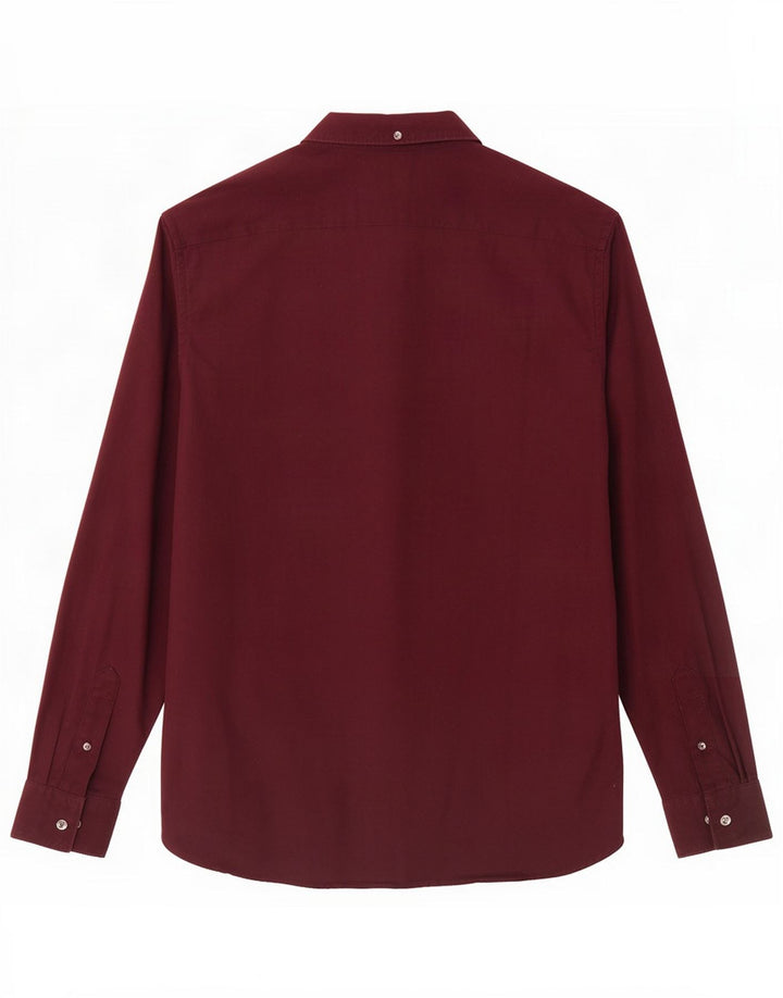 Camicia da uomo French Connection in cotone bordeaux medio