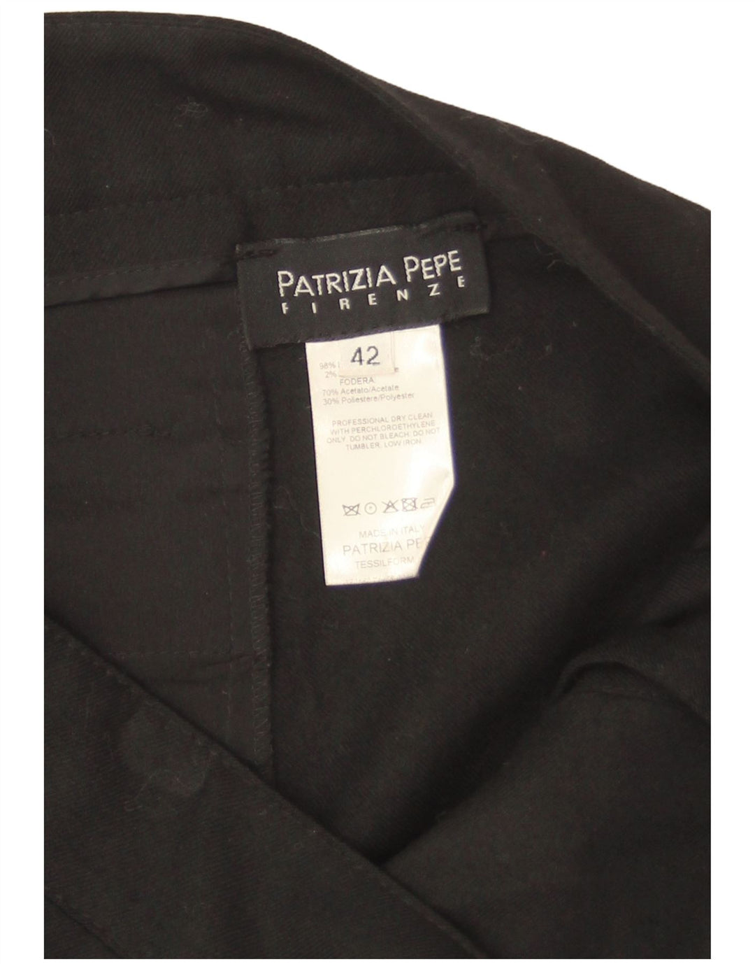 Gonna Tubino Donna Patrizia Pepe IT 42 Media W30 Nera Lana Vergine