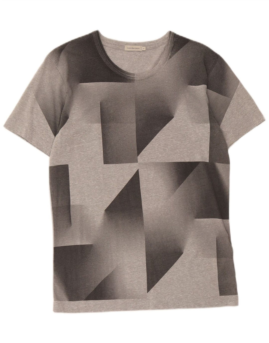 Maglietta grafica da donna Calvin Klein Jeans Top grigio medio geometrico