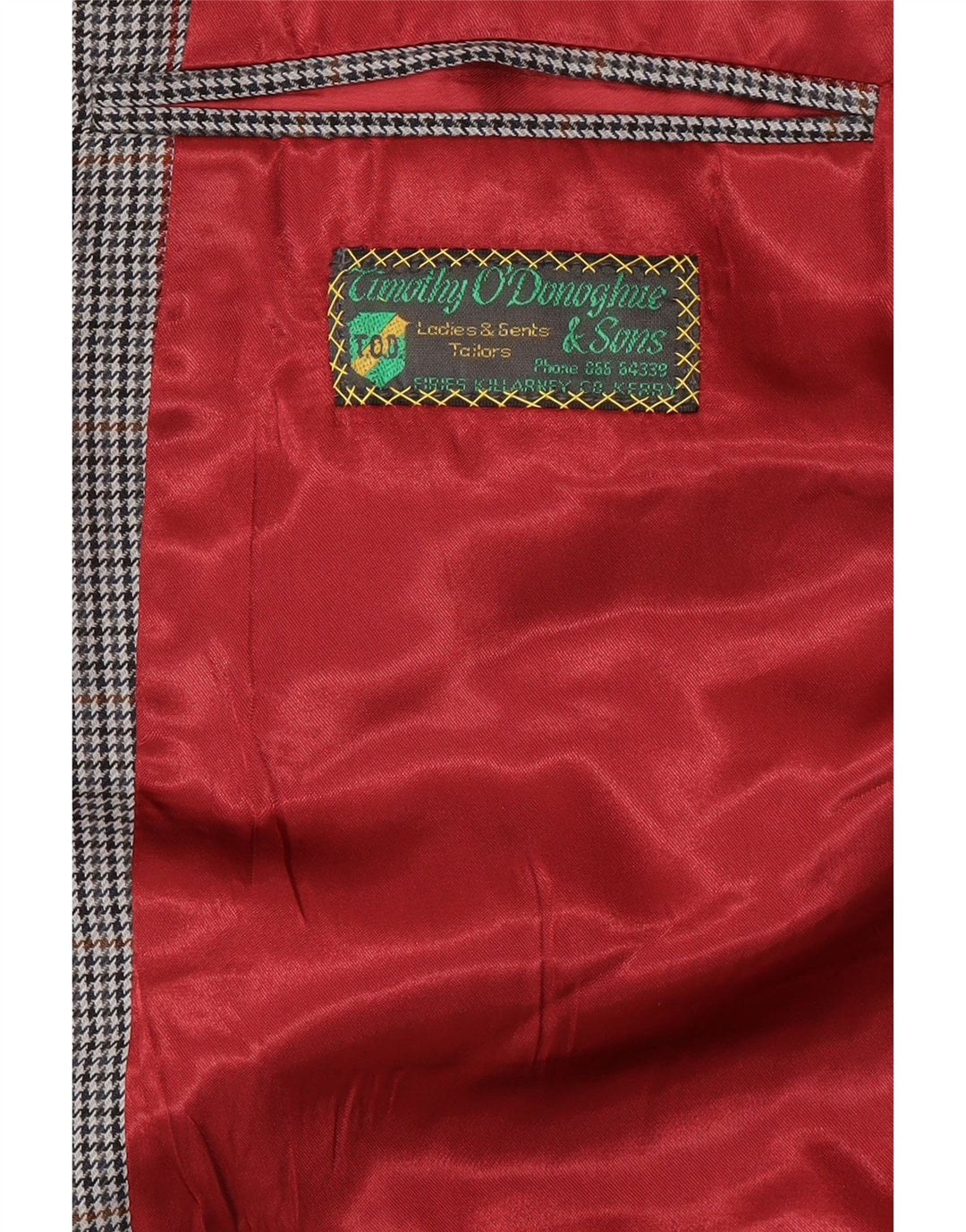 Giacca blazer vintage da uomo a 2 bottoni UK 42 XL a quadri grigi