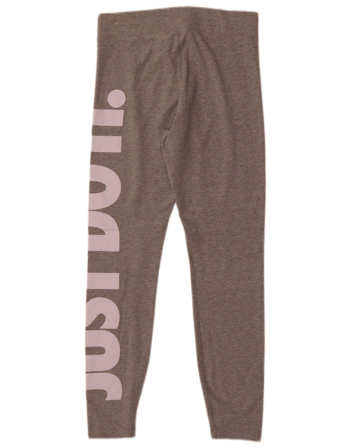 Leggings grafici da donna Nike UK 12 cotone grigio medio