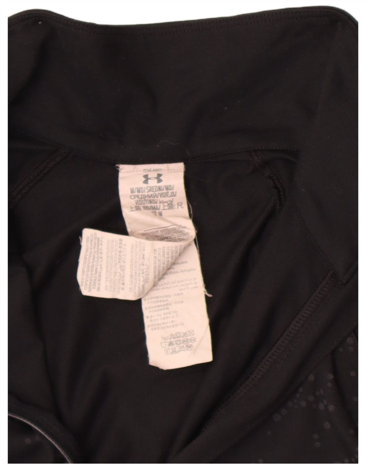Maglia da ginnastica da donna Under Armour UK 12 media nera maculata