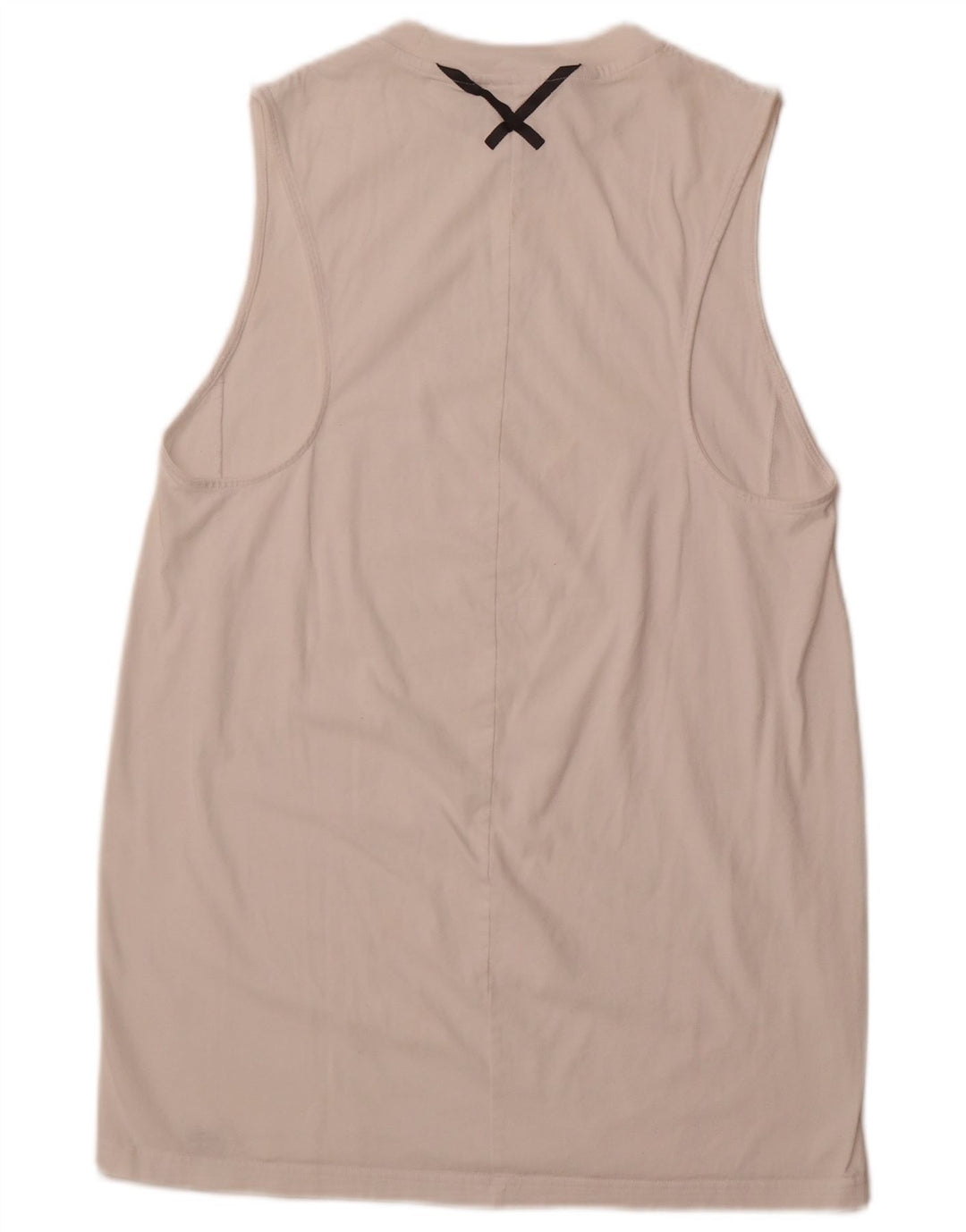 Abito t-shirt senza maniche da donna ADIDAS UK 16 grande cotone bianco